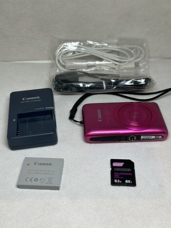 Canon Powershot Sd 1400 Is Digital Elph Camera Pink W Box Charger Tested - Image 4
