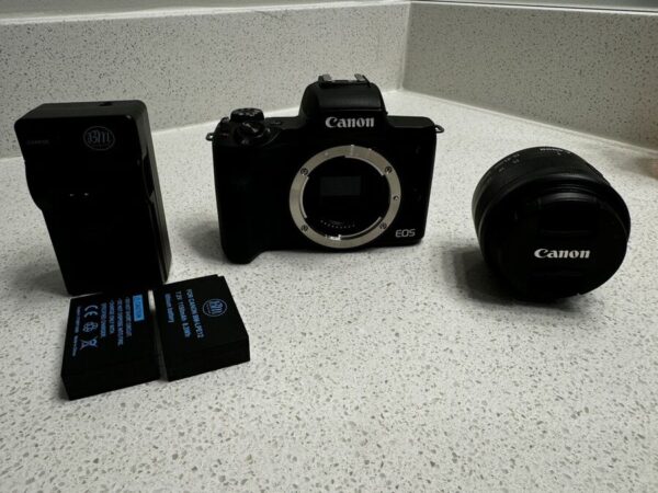 Canon Eos M50 Mark Ii 4K 24.1Mp 15-45Mm Lens Digital Camera With Extras
