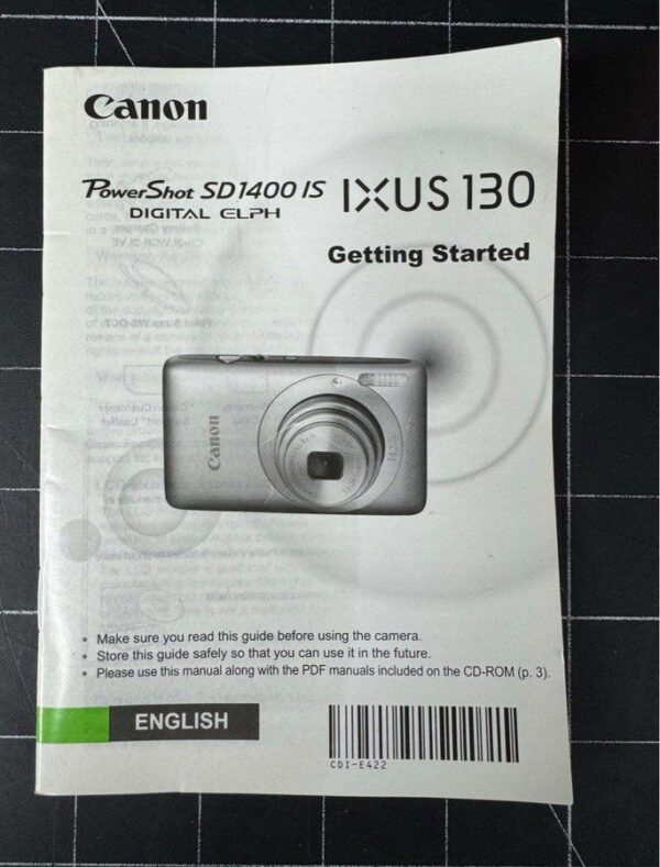 Canon Powershot Sd1400 Is Orange 14.1Mp 4X Zoom Compact Digital Camera - Image 2