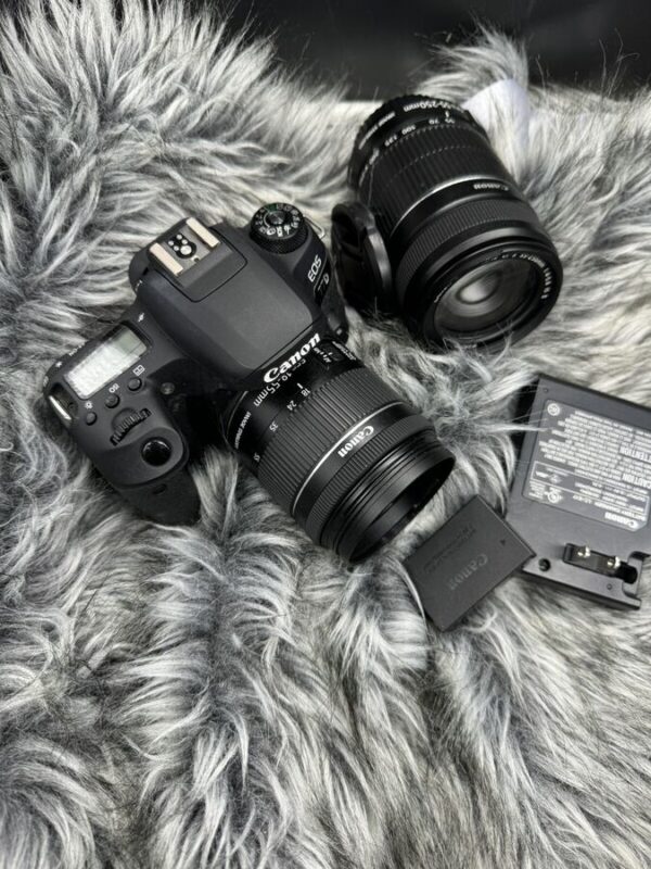 Canon Eos 77D 24.2 Mp Digital Slr Camera With Ef-S 18-55Mm & Ef-S 55-250Mm Lenses - Image 2