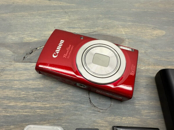 Canon Powershot Elph 180 20Mp Digital Camera 8X Zoom Red With Accessories - Image 2