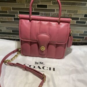 Coach Willis Top Handle 18 With Quilting Coach The Originals C3844 Rouge