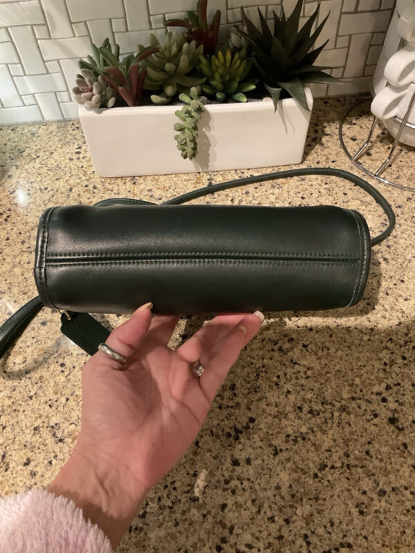 COACH VINTAGE KIMBALL Zip Glovetanned Leather Crossbody  Bag 9911 Forest Green - Image 7