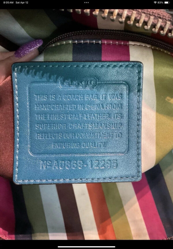 Coach Legacy Turquoise Patent Calf Leather Francine & Wallet 12295 - Image 10