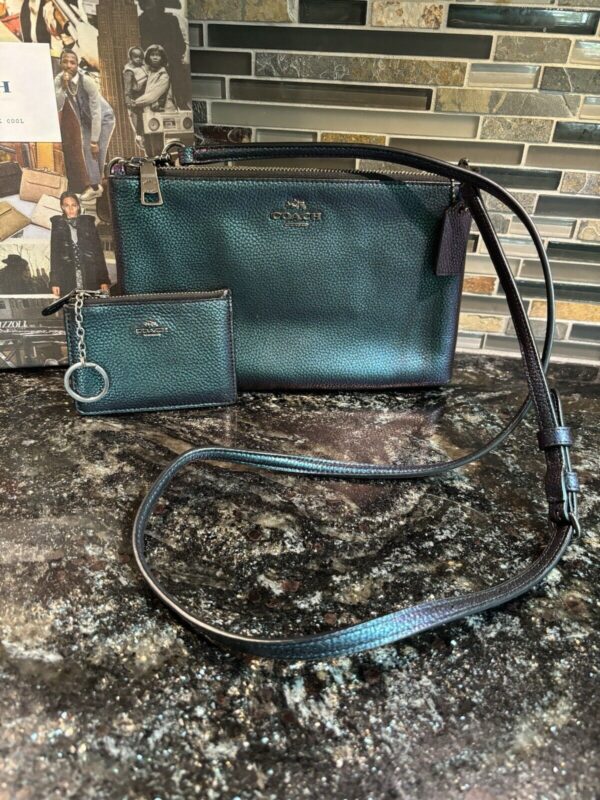 Coach Lyla Crossbody NASA Hologram Iridescent Mermaid Oil Slick Leather 22555