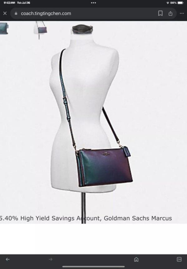 Coach Lyla Crossbody NASA Hologram Iridescent Mermaid Oil Slick Leather 22555 - Image 12