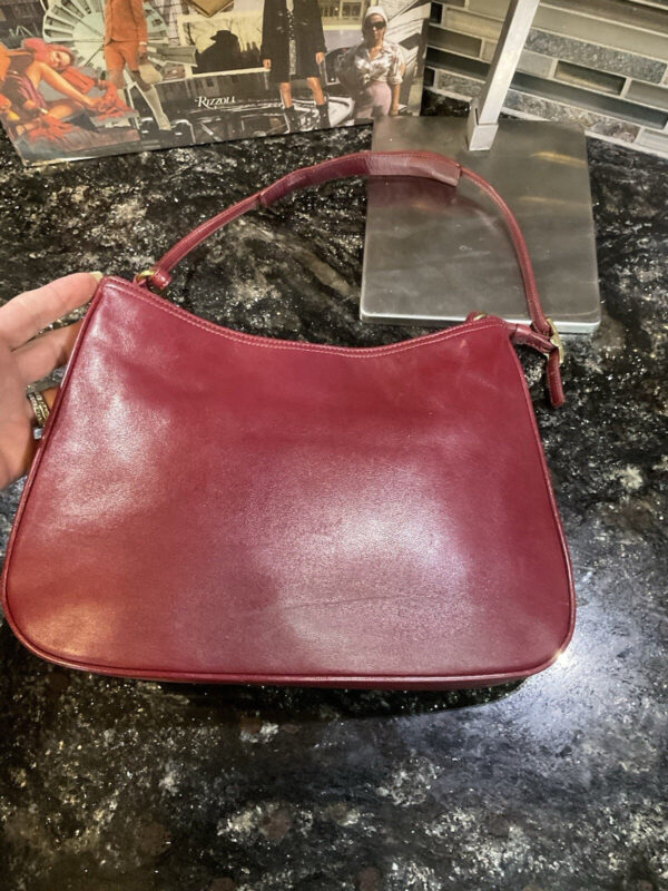 Vintage COACH Girlie Nappa Hobo Lamb Nappa Leather Handbag 8165 Red - Image 6