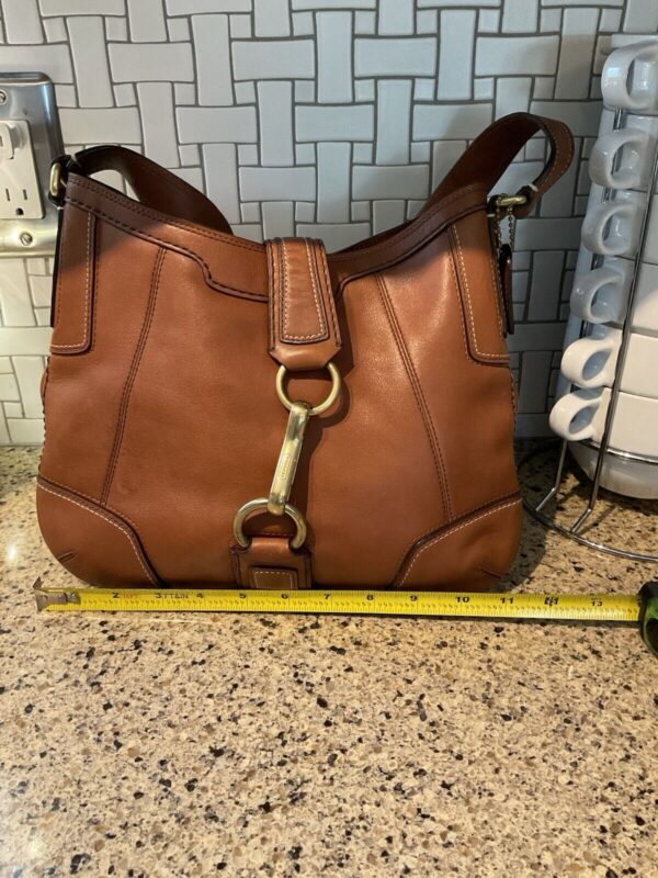 Coach Vintage Hamptons Leather Shoulder Hobo Bag 11043 Gossip Girl Cognac - Image 15