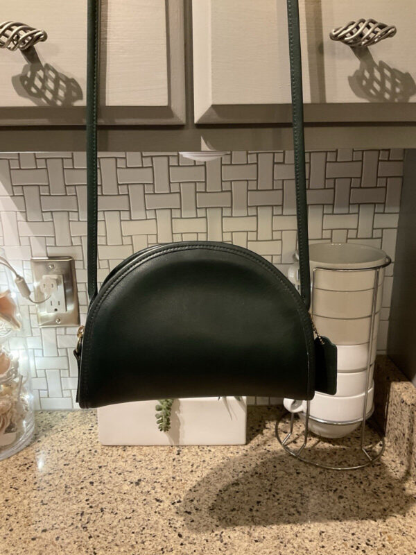 COACH VINTAGE KIMBALL Zip Glovetanned Leather Crossbody  Bag 9911 Forest Green - Image 3