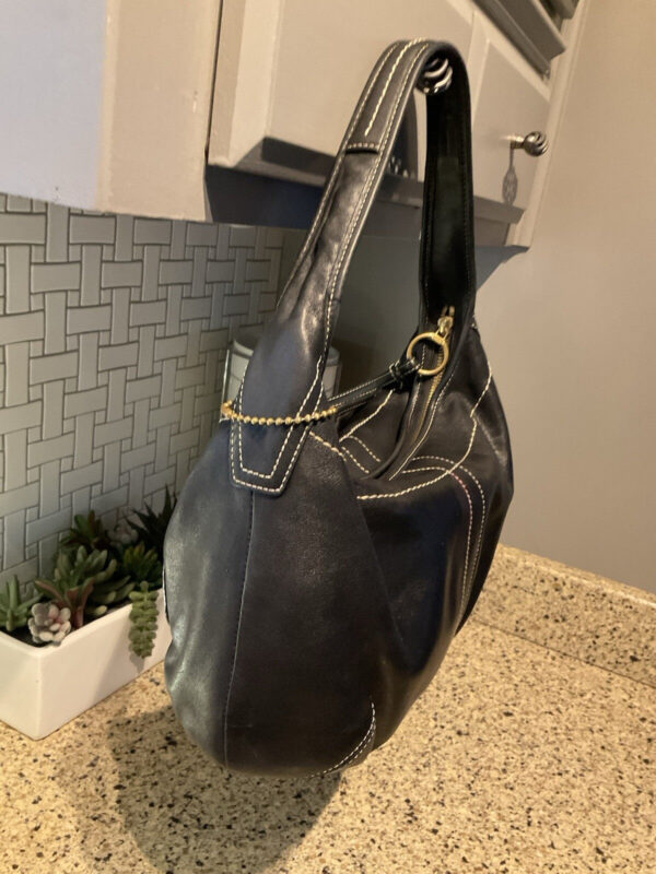 COACH Vintage Ergo Glovetanned Leather Shoulder Bag 10740 Black - Image 4