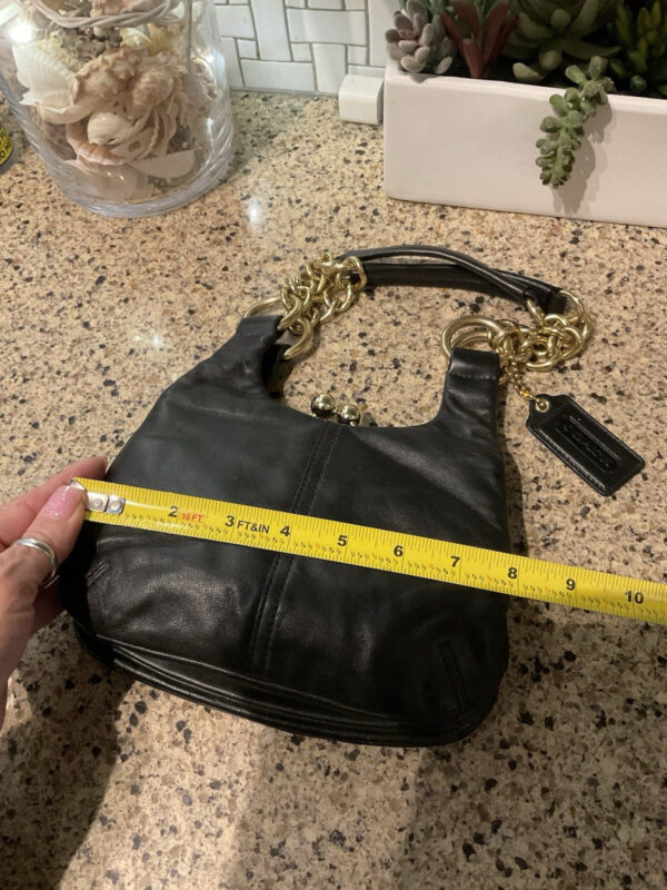 COACH Vintage Madison Kisslock Cowhide Leather Black Ltd Ed Archive 11660 - Image 9