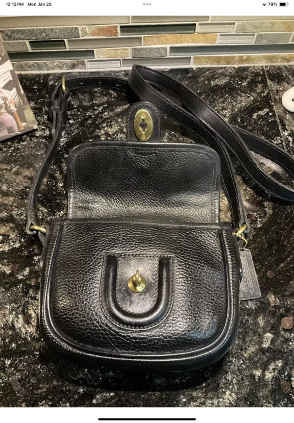 Vintage Coach Sheridan Durham Mini & Card Case Black Leather 4211 4304 - Image 7