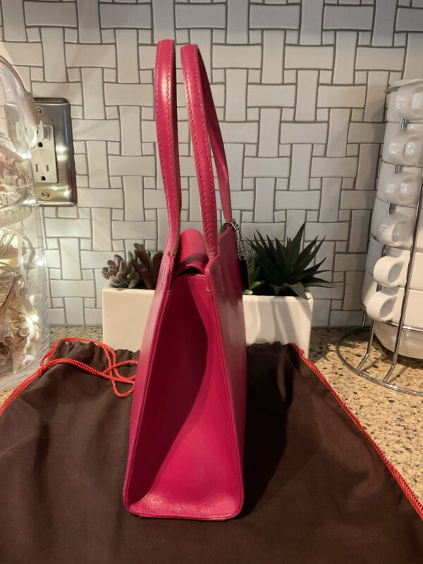 Coach Vintage Cashin Carry Tote Leather 6152 Italy Barbie Pink - Image 4