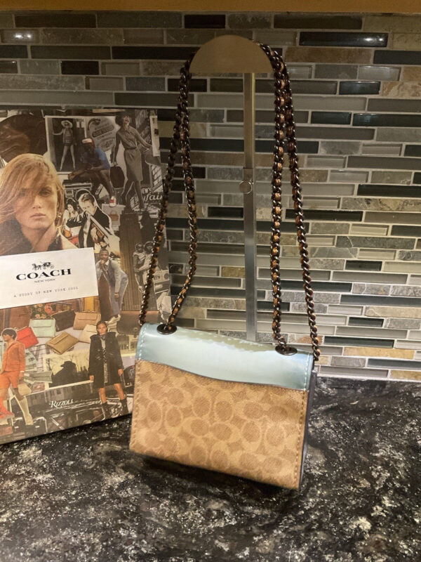 Coach Parker 18 With Tea Rose Signature Canvas/Leather Multi/Brass 29417 - Image 3