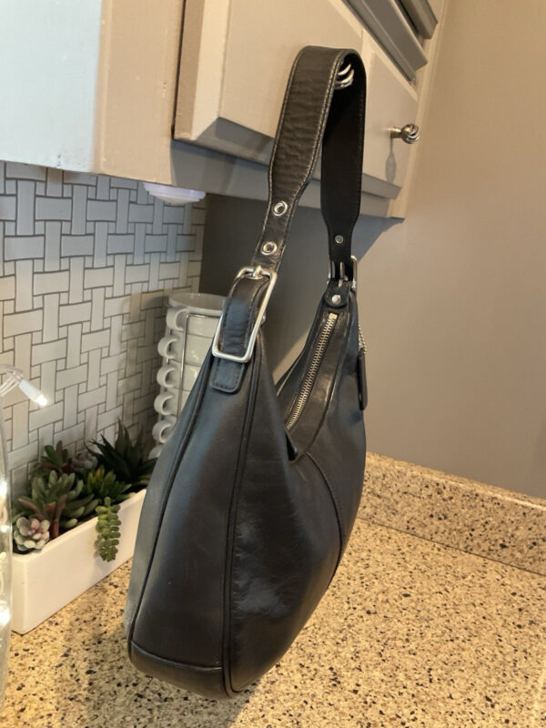 Vintage Coach Legacy West Zoe Crescent Hobo Bag Purse Leather Black 9342 - Image 4