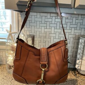 Coach Vintage Hamptons Leather Shoulder Hobo Bag 11043 Gossip Girl Cognac