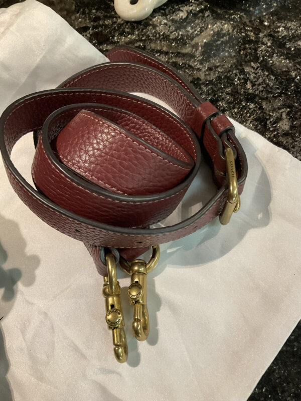 Coach May Leather With Snakeskin Shoulder Bag Style 4612  Wine - Image 11