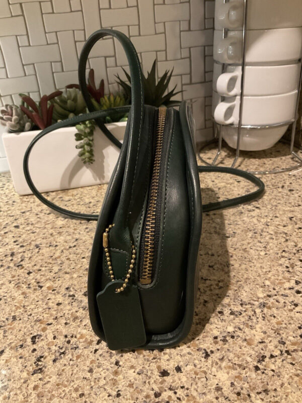 COACH VINTAGE KIMBALL Zip Glovetanned Leather Crossbody  Bag 9911 Forest Green - Image 5