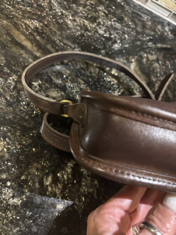 Vintage Coach Leather Zippered Wendie Swinger Crossbody 9031 Mahogany Brown - Image 8