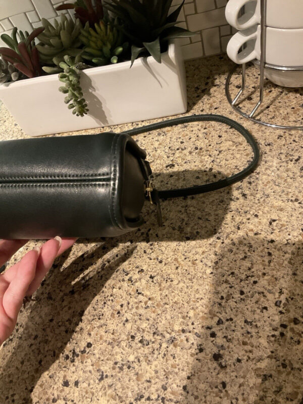 COACH VINTAGE KIMBALL Zip Glovetanned Leather Crossbody  Bag 9911 Forest Green - Image 8