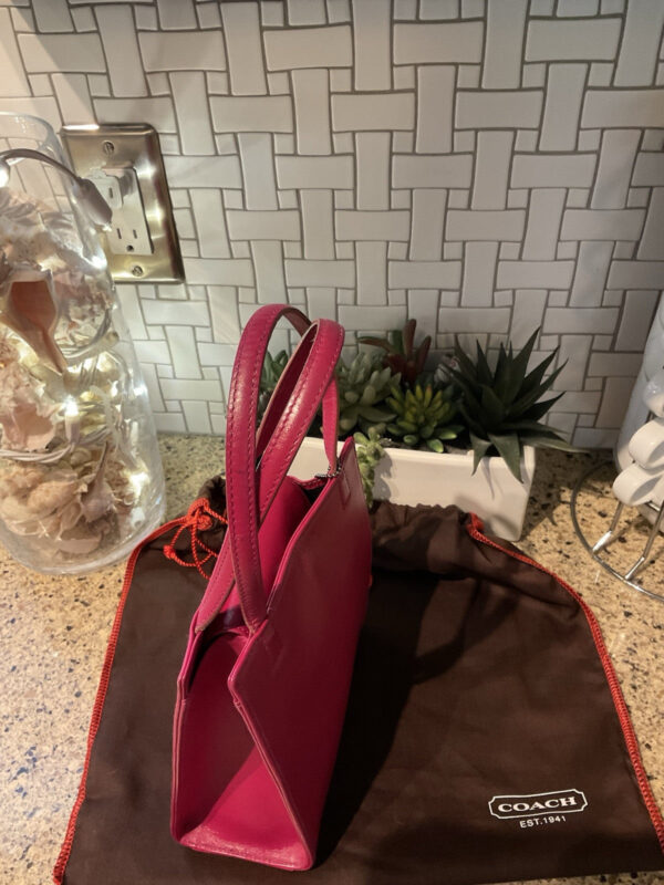 Coach Vintage Cashin Carry Tote Leather 6152 Italy Barbie Pink - Image 9