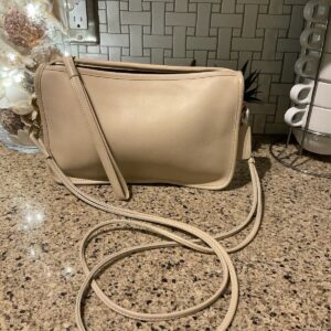 Vintage Coach Bonnie Cashin Leather Clutch/Basic Bag Crossbody Bone 9455