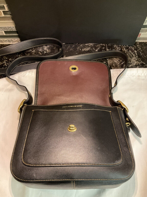 COACH 1941 Glovetanned Leather Rambler Crossbody shoulder Bag 89127 Black Ltd Ed - Image 6