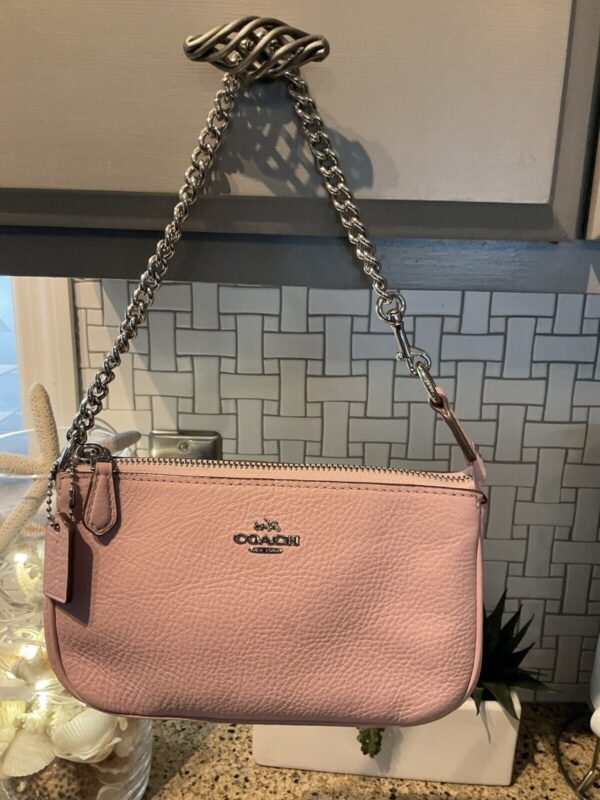 Coach Nolita Large  Wristlet Wallet Clutch  Leather Barbie Pink 53340