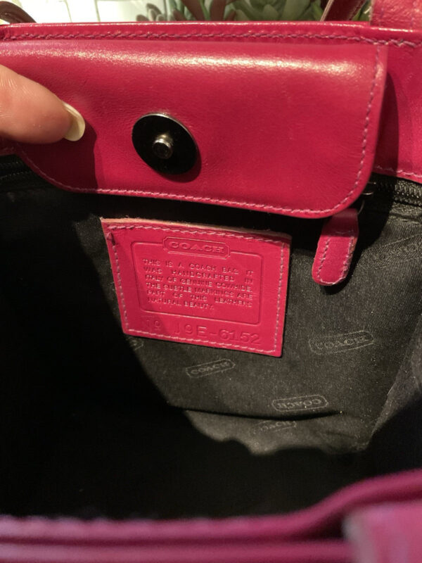 Coach Vintage Cashin Carry Tote Leather 6152 Italy Barbie Pink - Image 12