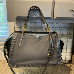 Coach 1941 Dreamer 36 Colorblock Snakeskin Satchel Purse Bag Leather 76459