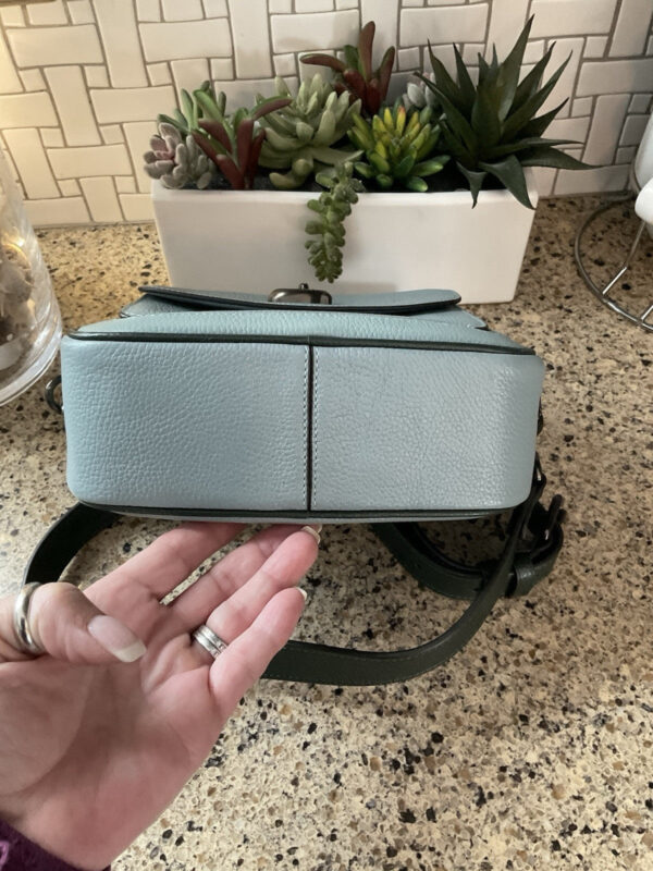 Coach Willow Camera Bag Crossbody Colorblock Leather  C0695 Sage Blue - Image 6