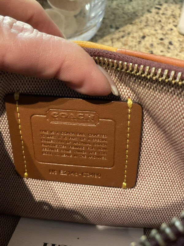 Coach 1941 Swinger 20 With Quilting Nappa Leather Brass/Wine Multi C3490 - Image 12