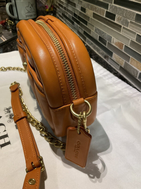 COACH Quilting Napa Leather Camera Shoulder Crossbody Bag C4814 Canyon SAMPLE - Image 2