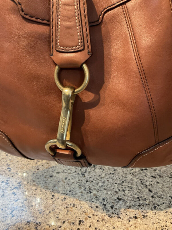 Coach Vintage Hamptons Leather Shoulder Hobo Bag 11043 Gossip Girl Cognac - Image 3