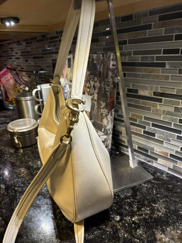 Coach C6340 Tabby Hobo Shoulder Handbag  Leather Chalk Ivory - Image 5