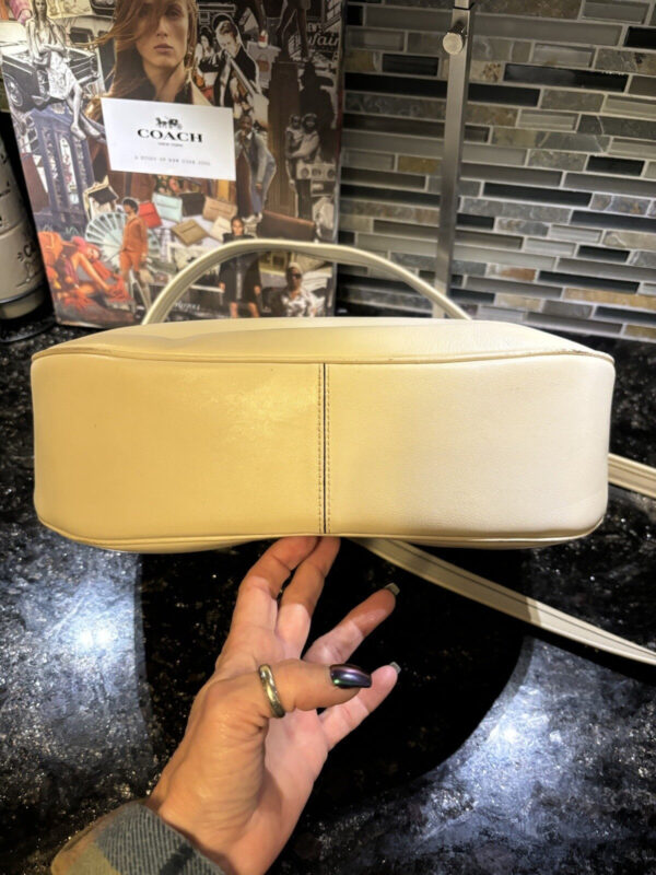 Coach C6340 Tabby Hobo Shoulder Handbag  Leather Chalk Ivory - Image 6