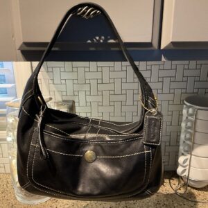 COACH Vintage Ergo Glovetanned Leather Shoulder Bag 10740 Black