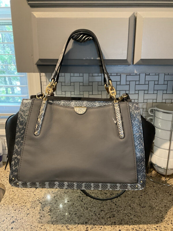 Coach 1941 Dreamer 36 Colorblock Snakeskin Satchel Purse Bag Leather 76459 - Image 2