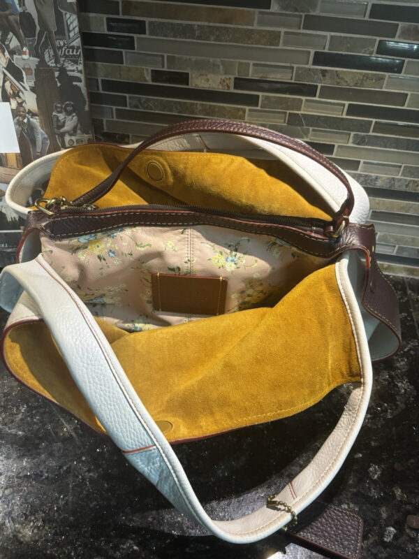 COACH 1941 BANDIT HOBO 39 Glovetanned Pebble Leather Handbag Chalk 86760 - Image 13