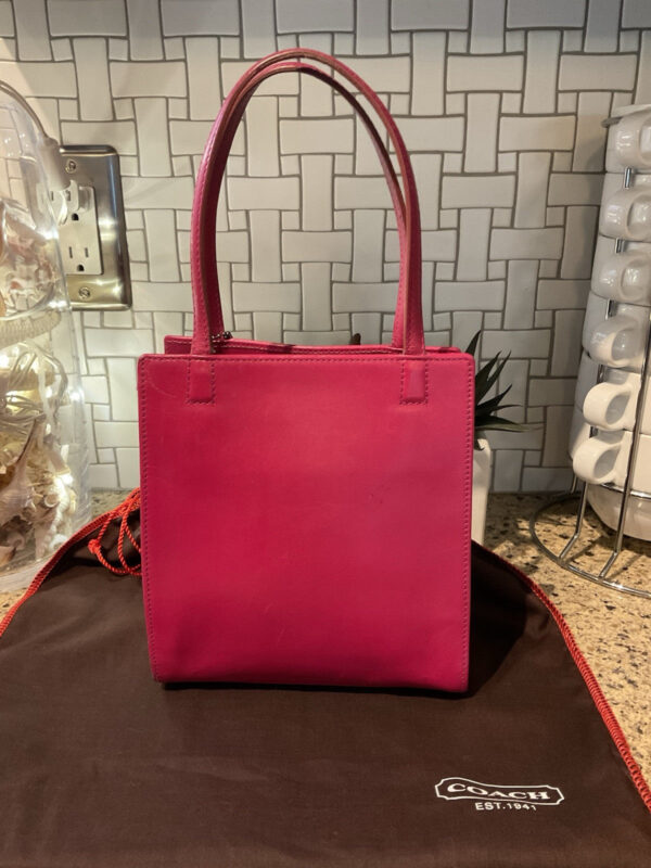 Coach Vintage Cashin Carry Tote Leather 6152 Italy Barbie Pink - Image 2