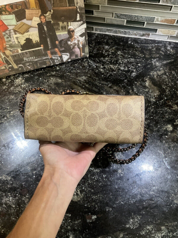 Coach Parker 18 With Tea Rose Signature Canvas/Leather Multi/Brass 29417 - Image 9