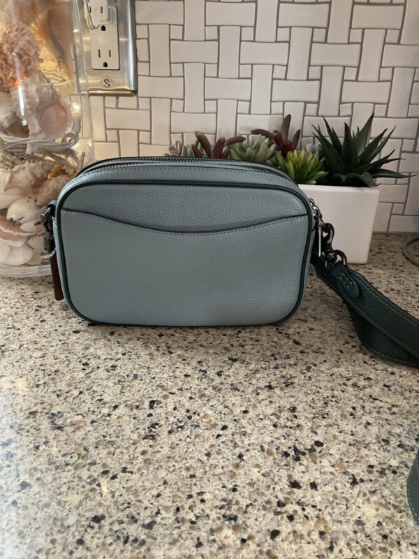 Coach Willow Camera Bag Crossbody Colorblock Leather  C0695 Sage Blue - Image 2
