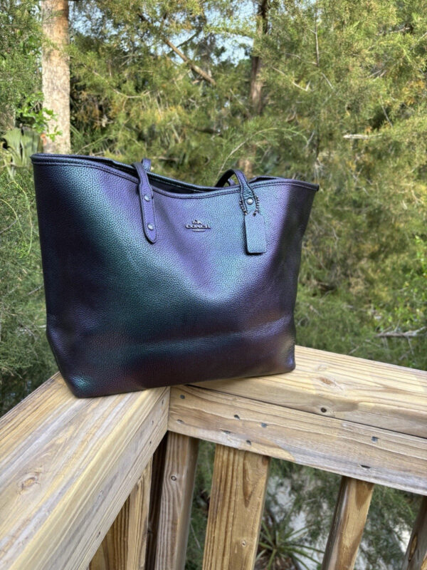 Coach Hologram Oil Slick Iridescent Mermaid Open City Tote 22550