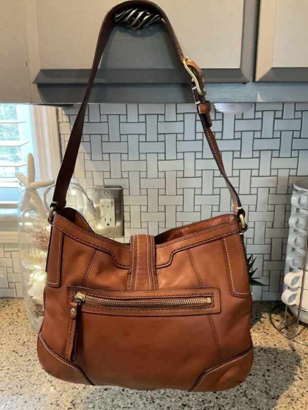 Coach Vintage Hamptons Leather Shoulder Hobo Bag 11043 Gossip Girl Cognac - Image 2