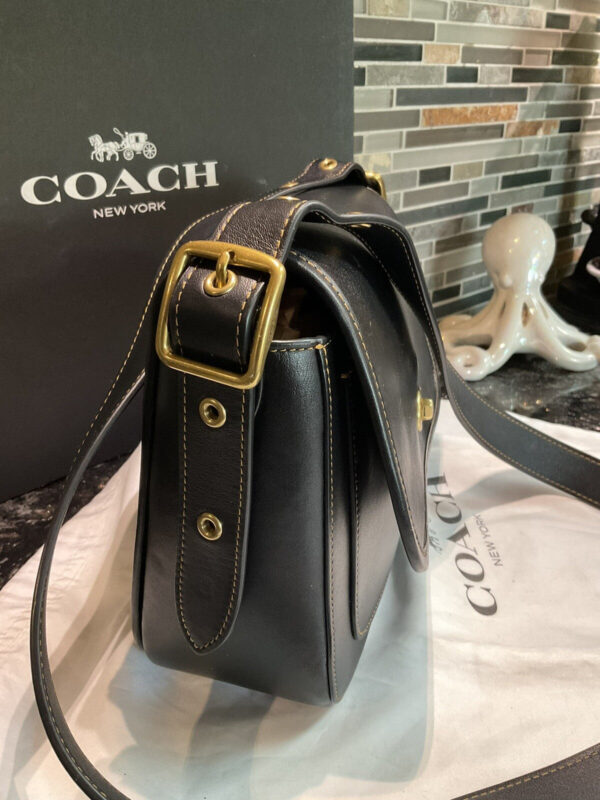 COACH 1941 Glovetanned Leather Rambler Crossbody shoulder Bag 89127 Black Ltd Ed - Image 4