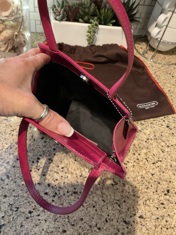 Coach Vintage Cashin Carry Tote Leather 6152 Italy Barbie Pink - Image 11