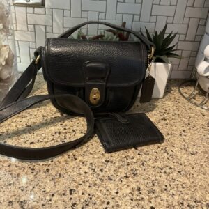 Vintage Coach Sheridan Durham Mini & Card Case Black Leather 4211 4304