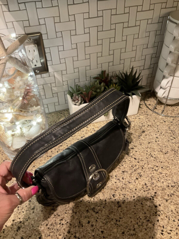 COACH Vintage SOHO Satchel Buckle Flap Cowhide Leather Bag & Wallet 10188 Black - Image 16