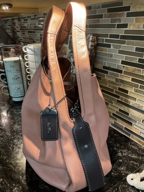 COACH 1941 BANDIT HOBO 39 Glovetanned Pebble Leather Handbag MELON 87363 - Image 4