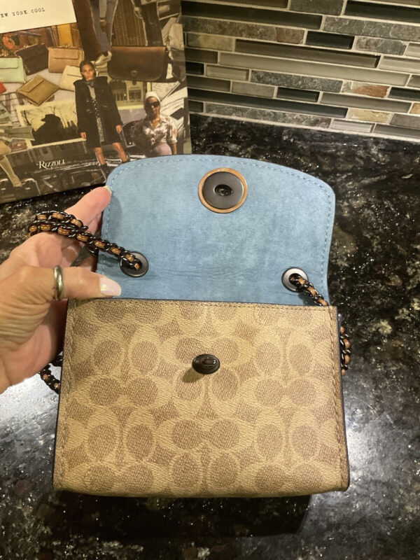 Coach Parker 18 With Tea Rose Signature Canvas/Leather Multi/Brass 29417 - Image 12